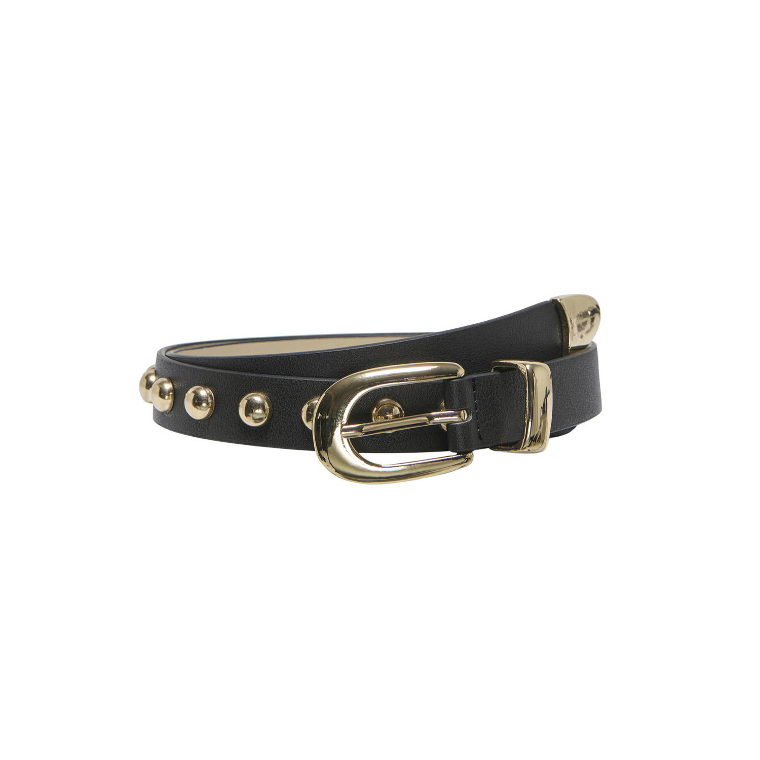 ONLY riem ONLLUCA met studs zwart goudkleurig