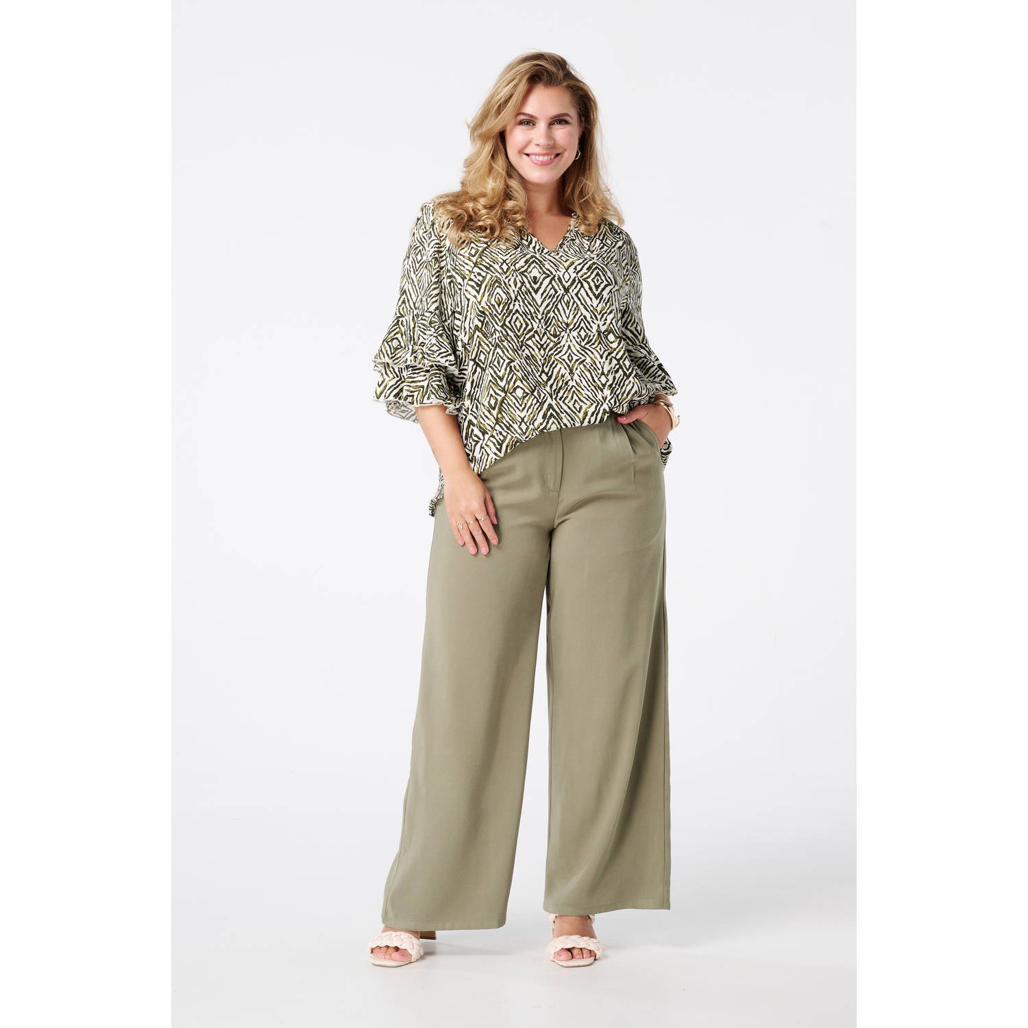 MS Mode blousetop kaki