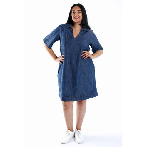 Paprika denim spijkerjurk dark blue denim afbeelding