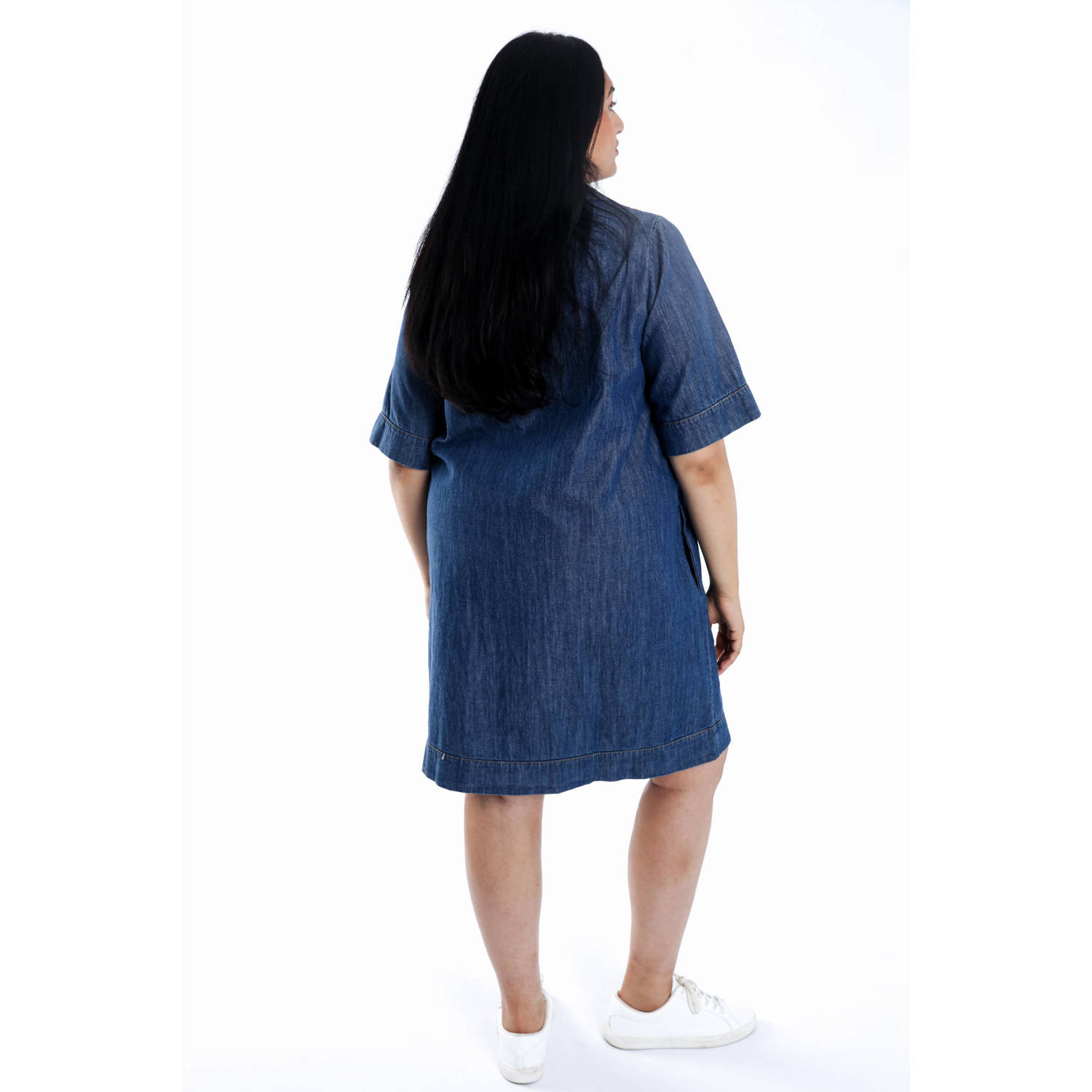 Paprika denim spijkerjurk dark blue denim