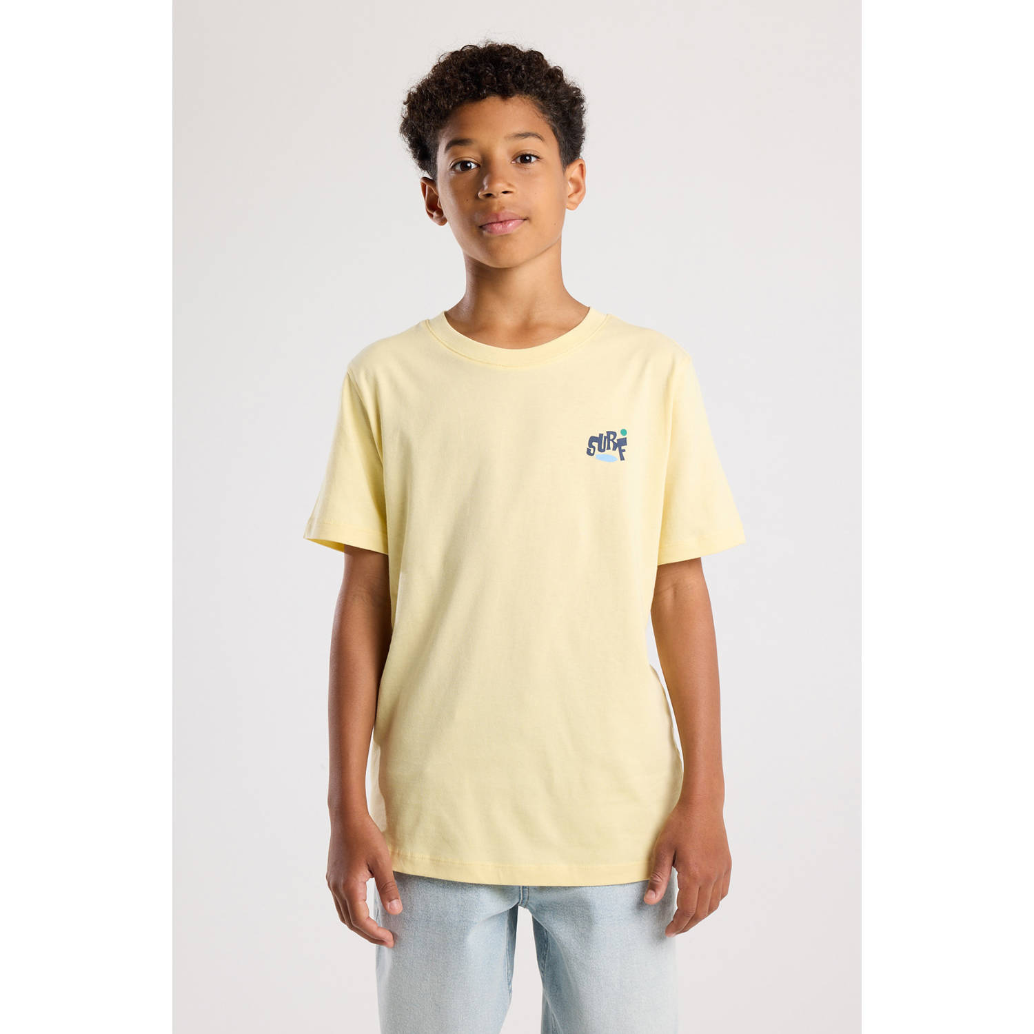 America Today T-shirt lichtgeel