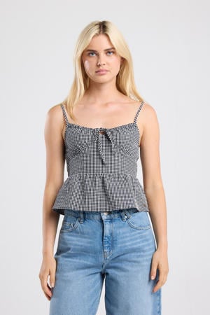 mouwloze top zwart