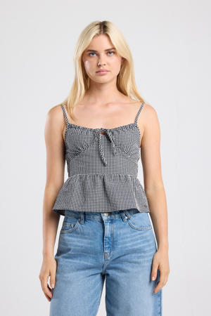 mouwloze top zwart