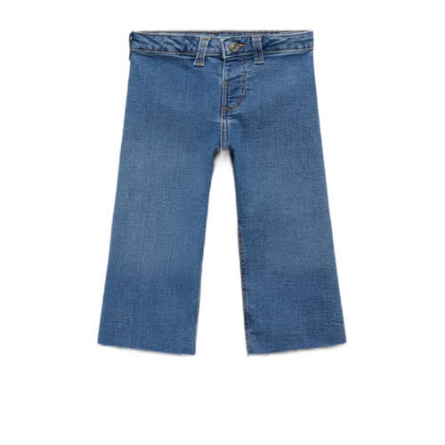 Mango Kids wide leg jeans medium blue denim afbeelding