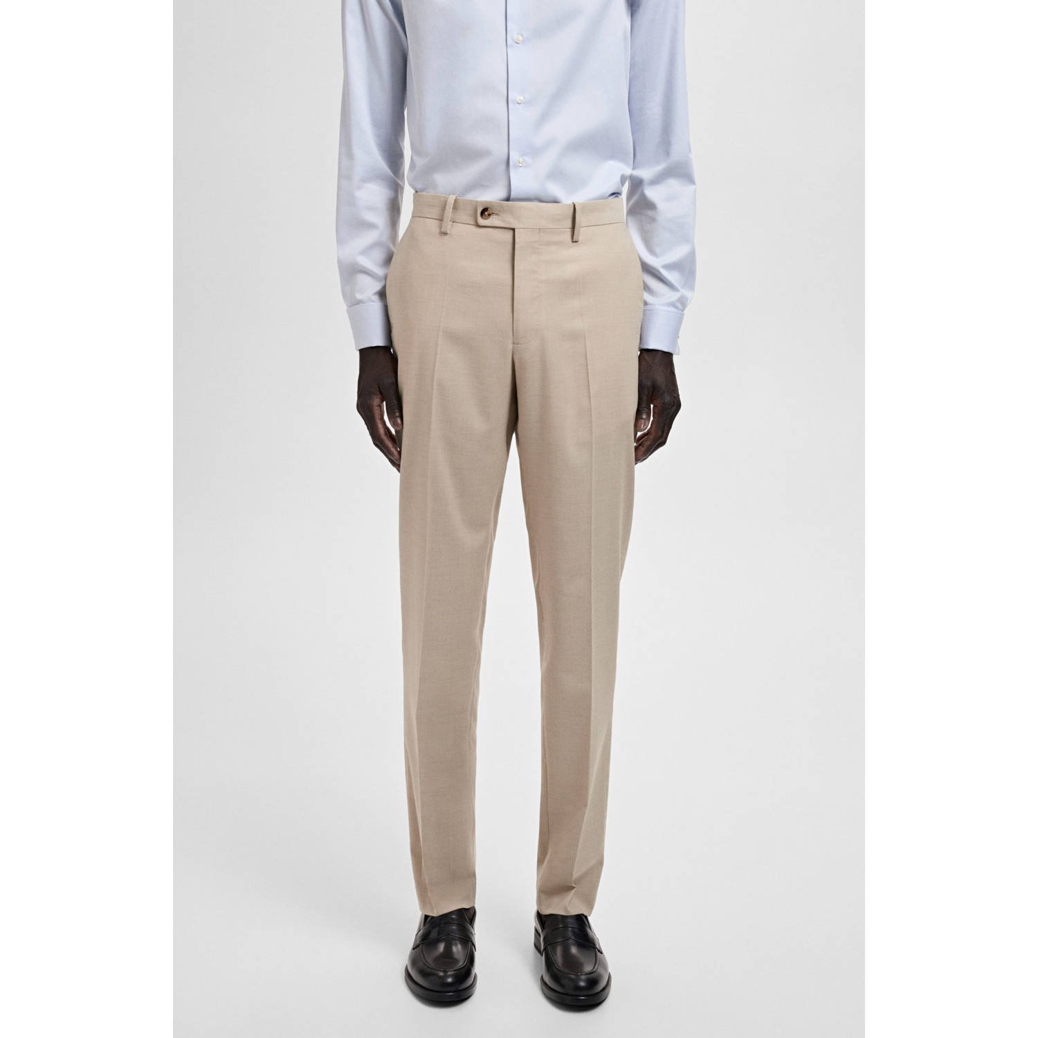 Mango Man slim pantalon beige