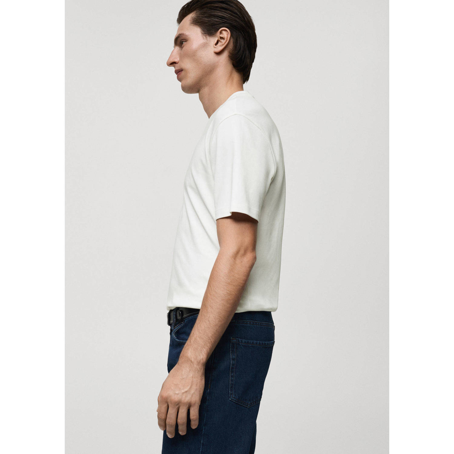 Mango Man regular T-shirt wit