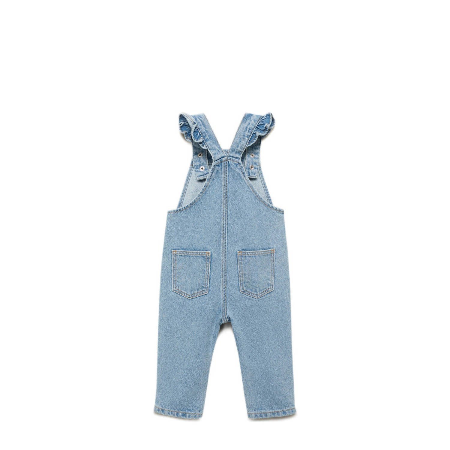 Mango Kids denim tuinbroek light blue denim