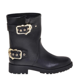 Daily Biker leren bikerboots zwart