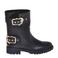Love Moschino Daily Biker leren bikerboots zwart