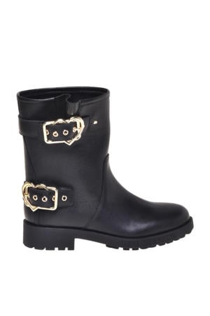 Daily Biker leren bikerboots zwart