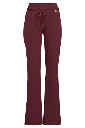 flared regular waist flared broek donkerrood