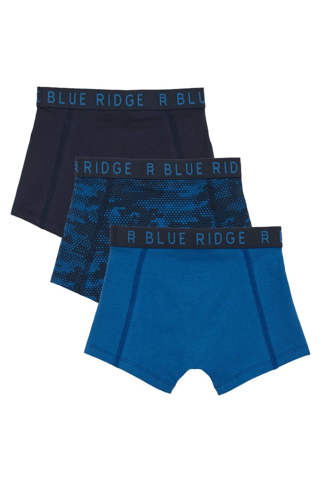 WE Fashion Blue Ridge boxershort - donkerblauw (set van 3)
