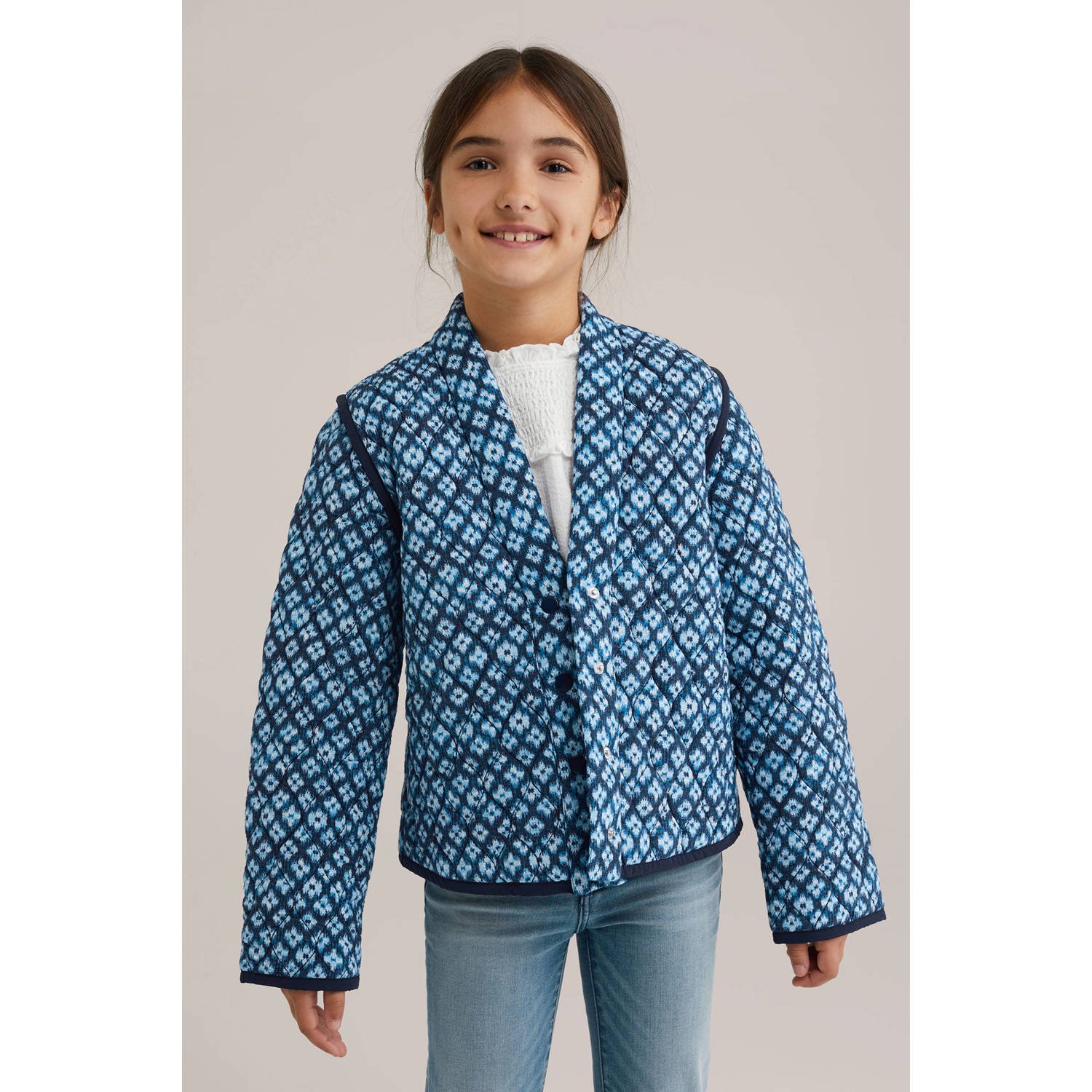 WE Fashion gewatteerde jas blauw