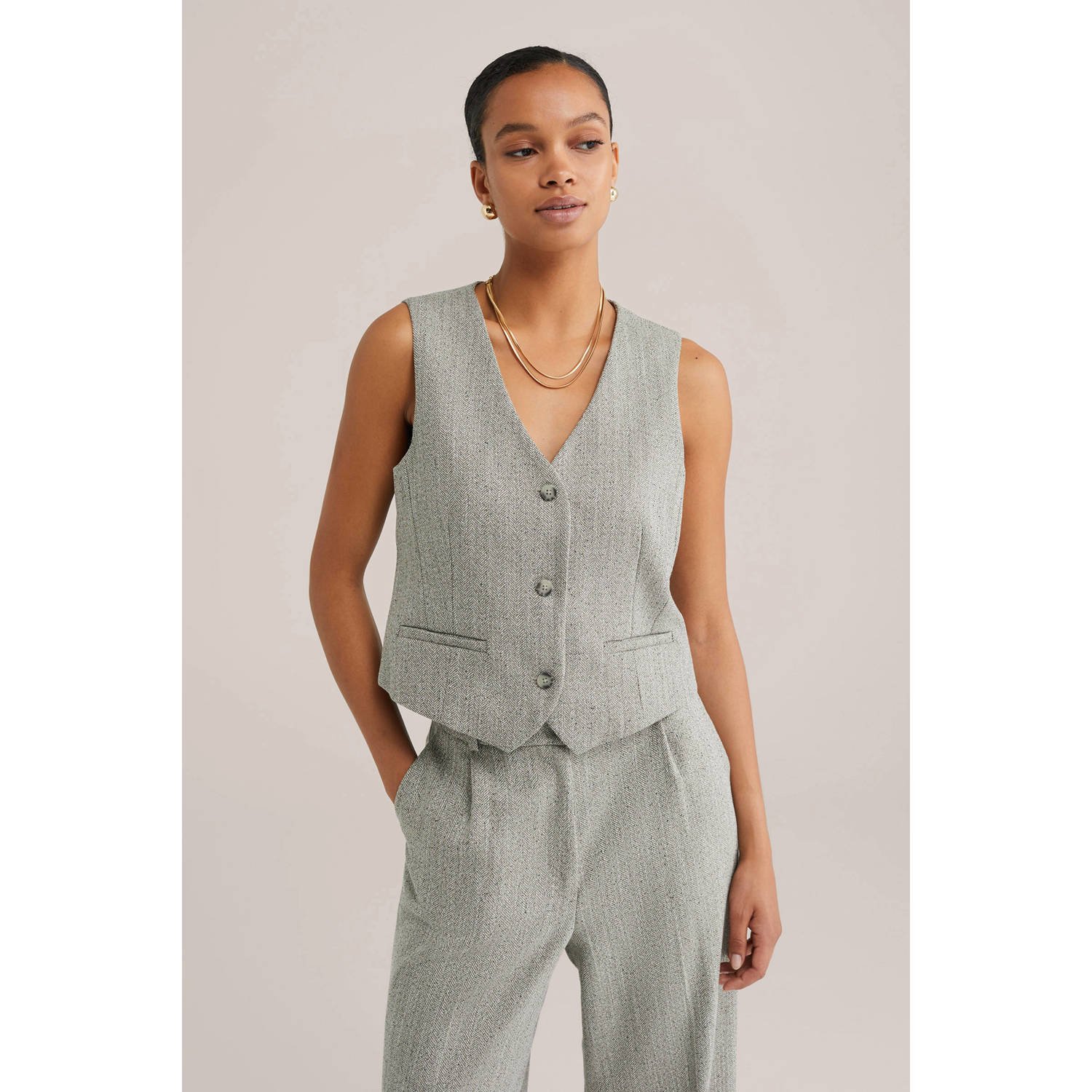 WE Fashion gilet beige