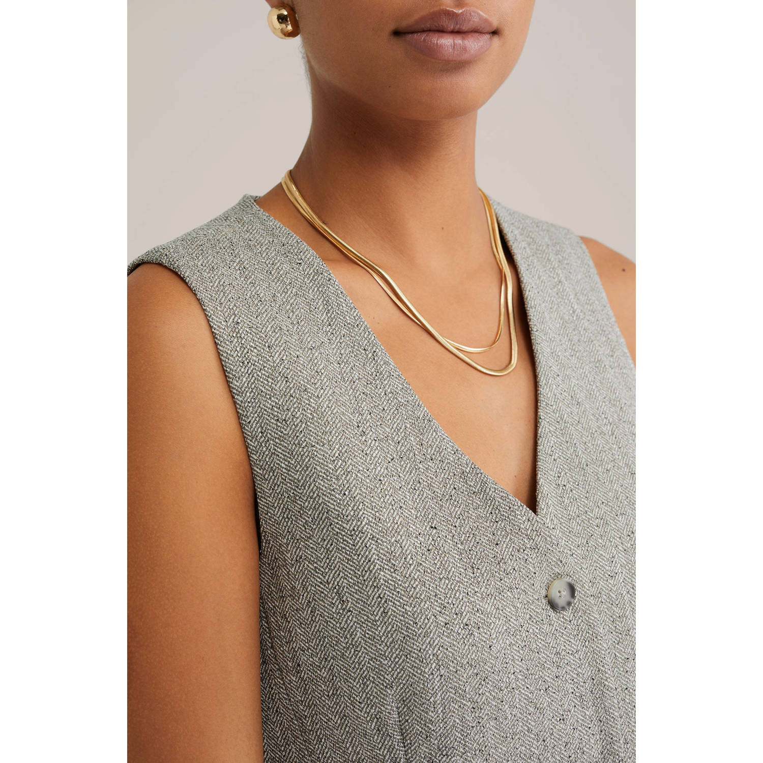 WE Fashion gilet beige