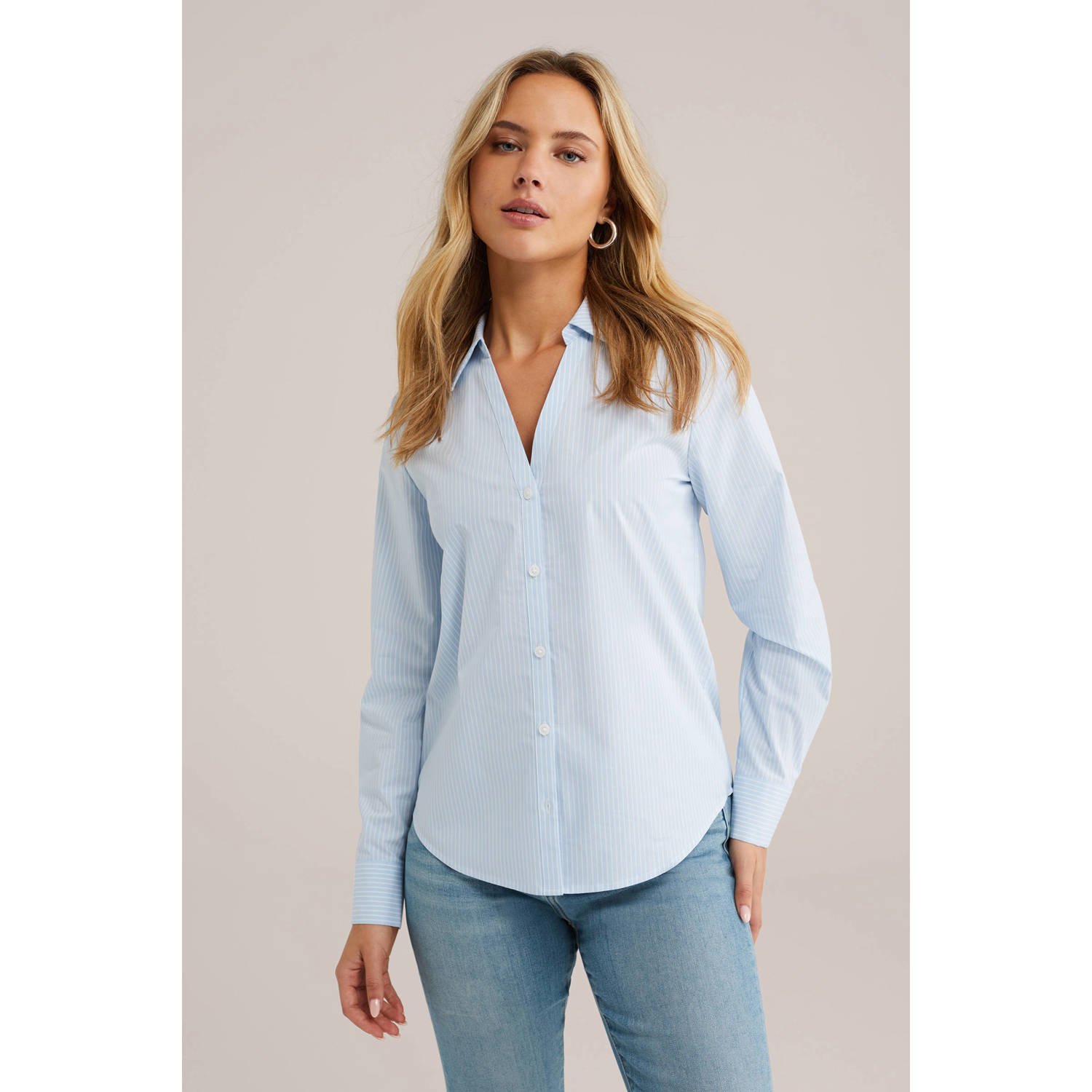 WE Fashion blouse lichtblauw