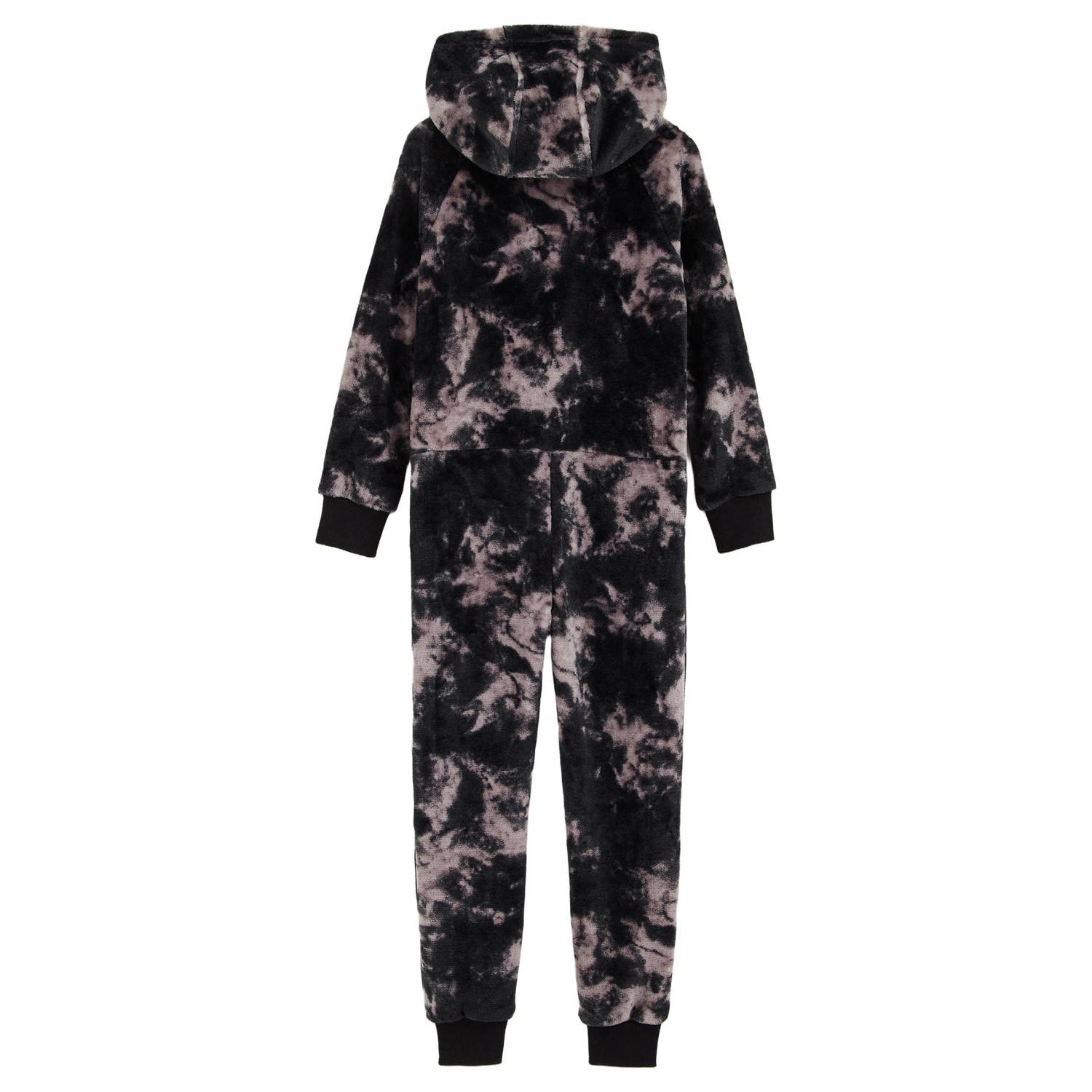 WE Fashion onesie zwart grijs