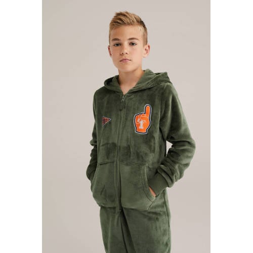 WE Fashion onesie mosgroen rugby afbeelding