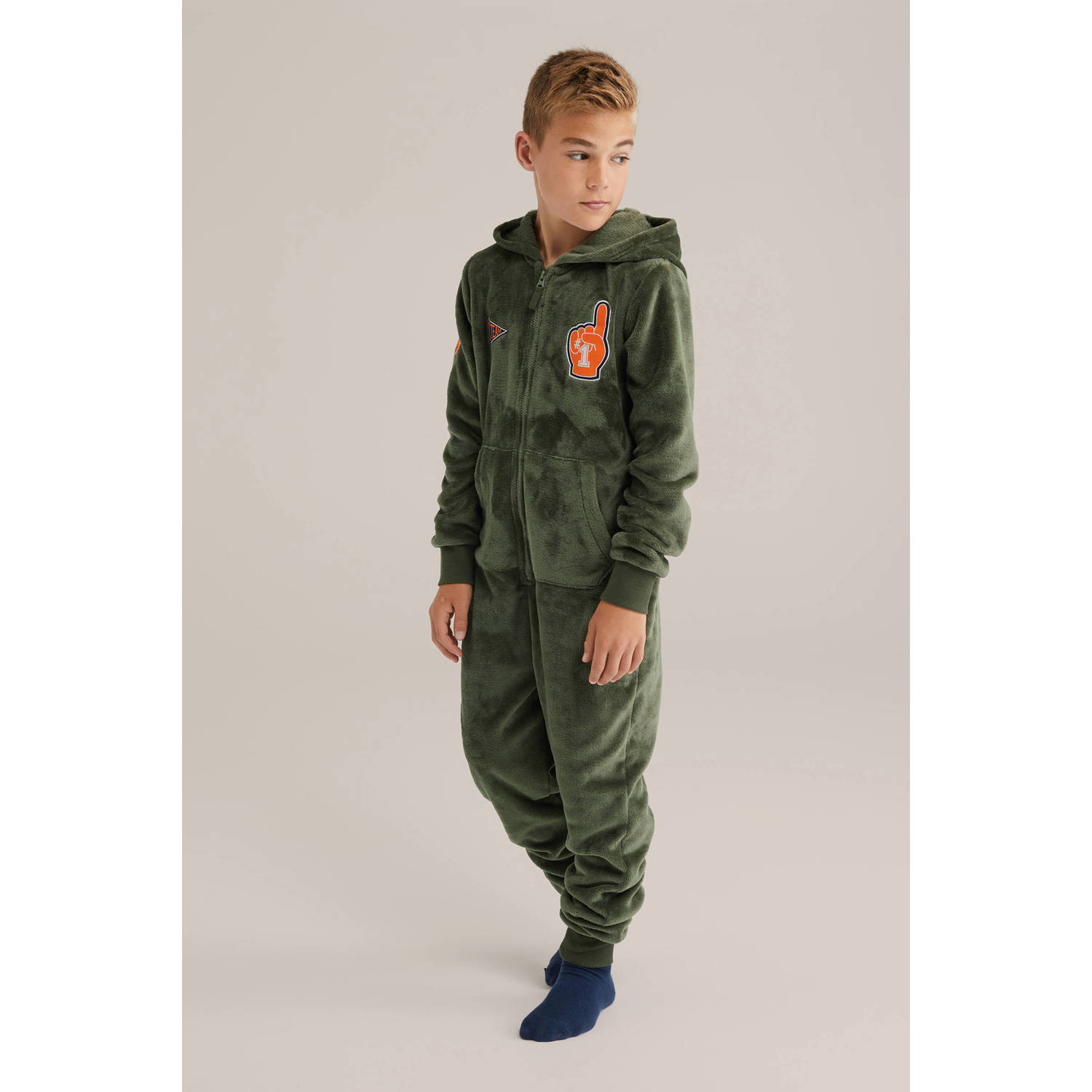 WE Fashion onesie mosgroen rugby