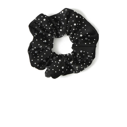 ICHI scrunchie IABEA met strass zwart afbeelding