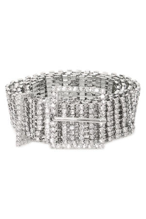 riem IABABETTE met strass zilverkleurig