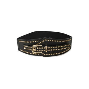 tailleriem met studs zwart