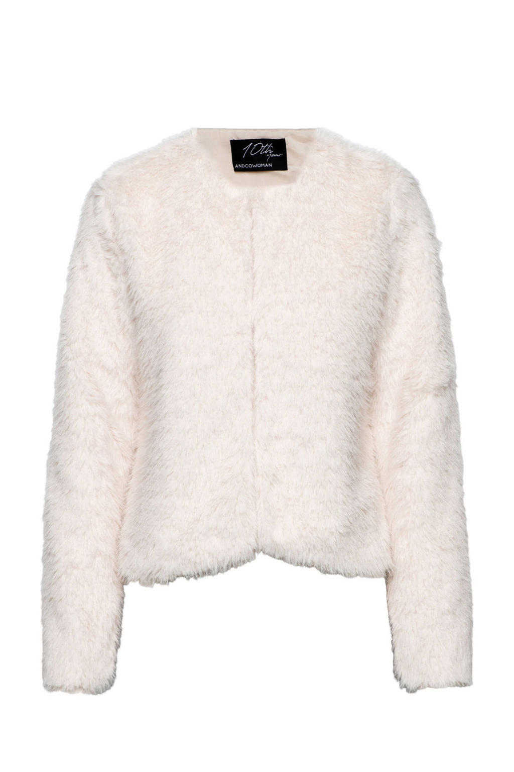 Geisha faux fur jas ecru kopen? | Morgen in huis