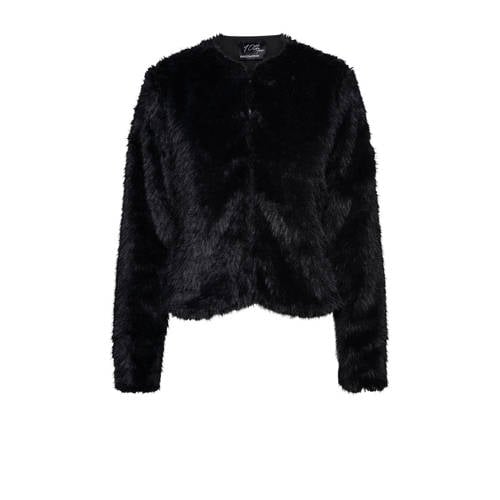 &Co Woman faux fur jas zwart afbeelding