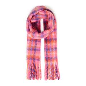 sjaal met franjes IAMABELLA roze