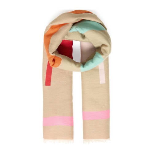 ICHI sjaal IAMAGDALENA beige afbeelding