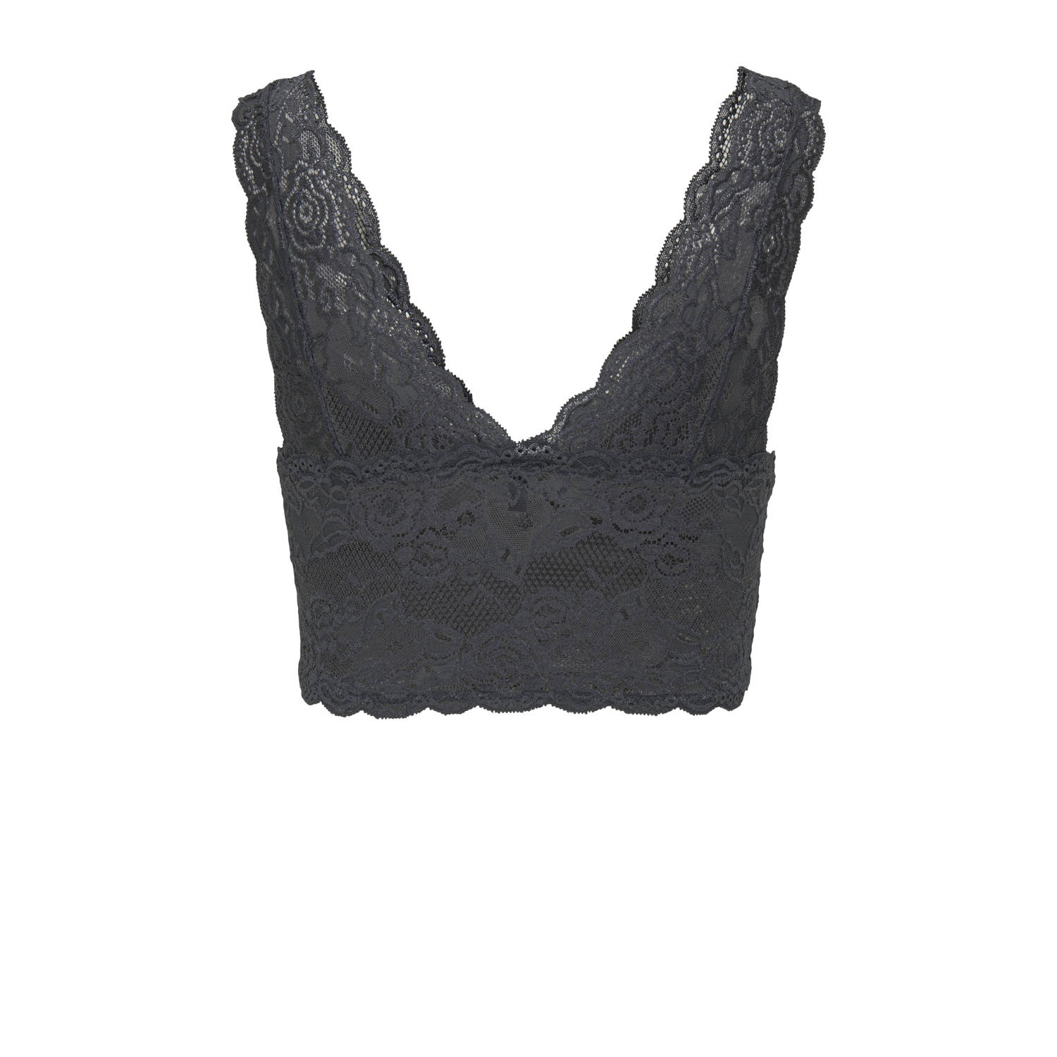 ONLY voorgevormde bralette ONLCHLOE donkergrijs