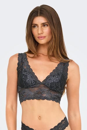 voorgevormde bralette ONLCHLOE donkergrijs