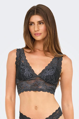 voorgevormde bralette ONLCHLOE donkergrijs