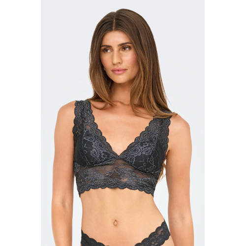 ONLY voorgevormde bralette ONLCHLOE donkergrijs afbeelding