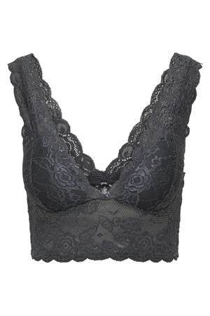 voorgevormde bralette ONLCHLOE donkergrijs