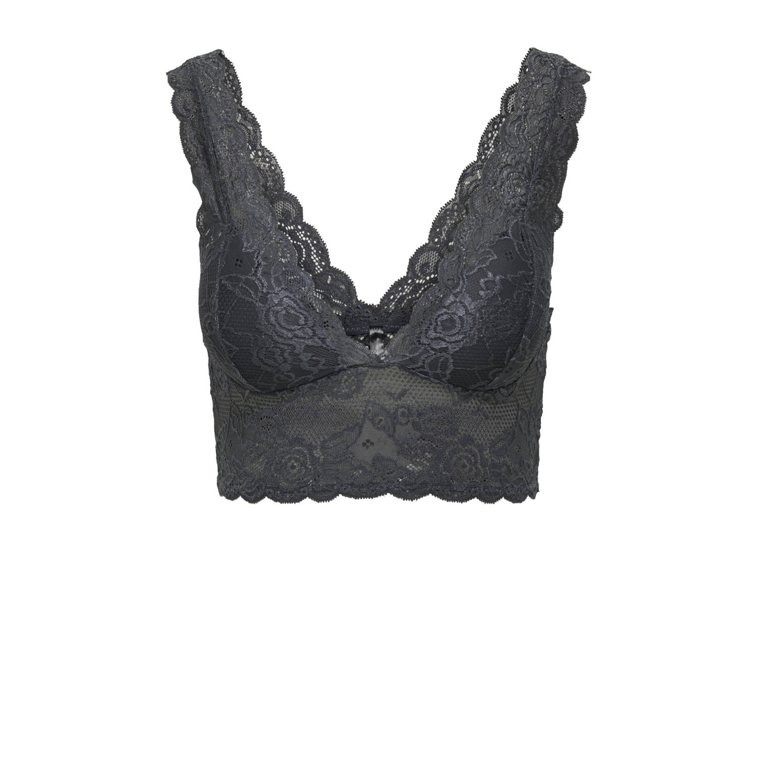 ONLY voorgevormde bralette ONLCHLOE donkergrijs