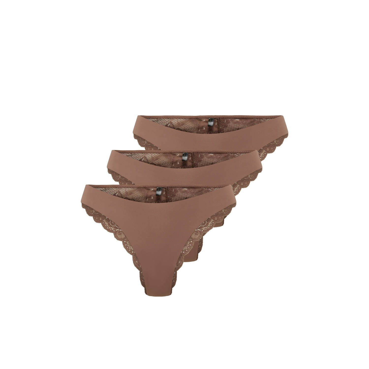 ONLY brazilian ONLCHLOE (set van 3) bruin