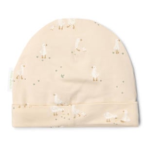 baby muts met all over print beige