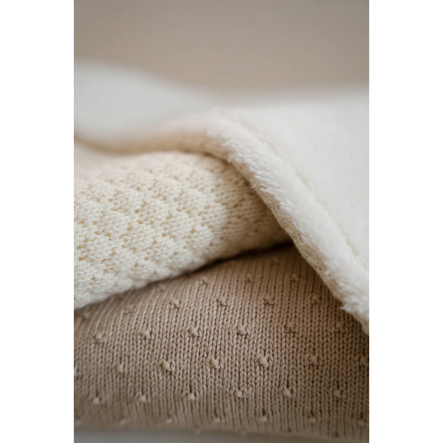 Little Dutch wiegdeken gebreid Pure Soft White