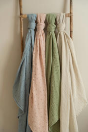 thumbnail: Little Dutch hydrofiele swaddle doek Pure Sage groen