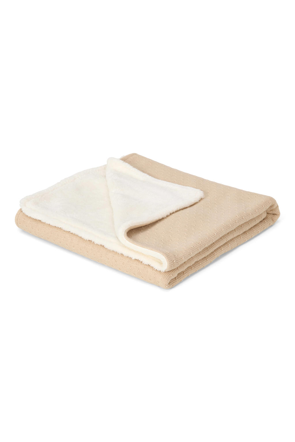 Little Dutch ledikantdeken gebreid/fleece Pure Soft Beige