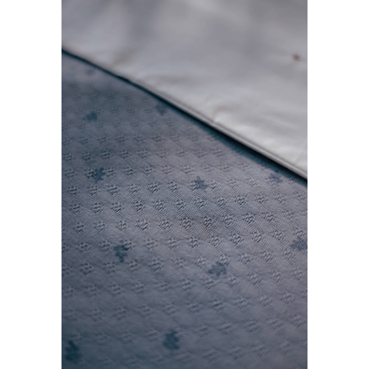 Little Dutch wiegdeken Pure Denim Blue blauw