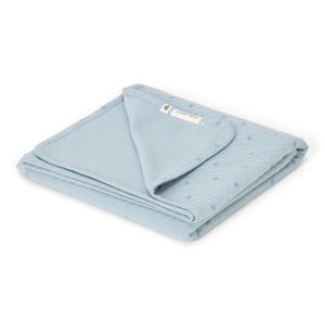 wiegdeken Pure Denim Blue blauw