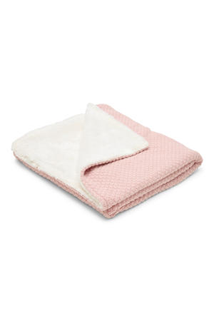 wiegdeken gebreid Pure Blossom roze