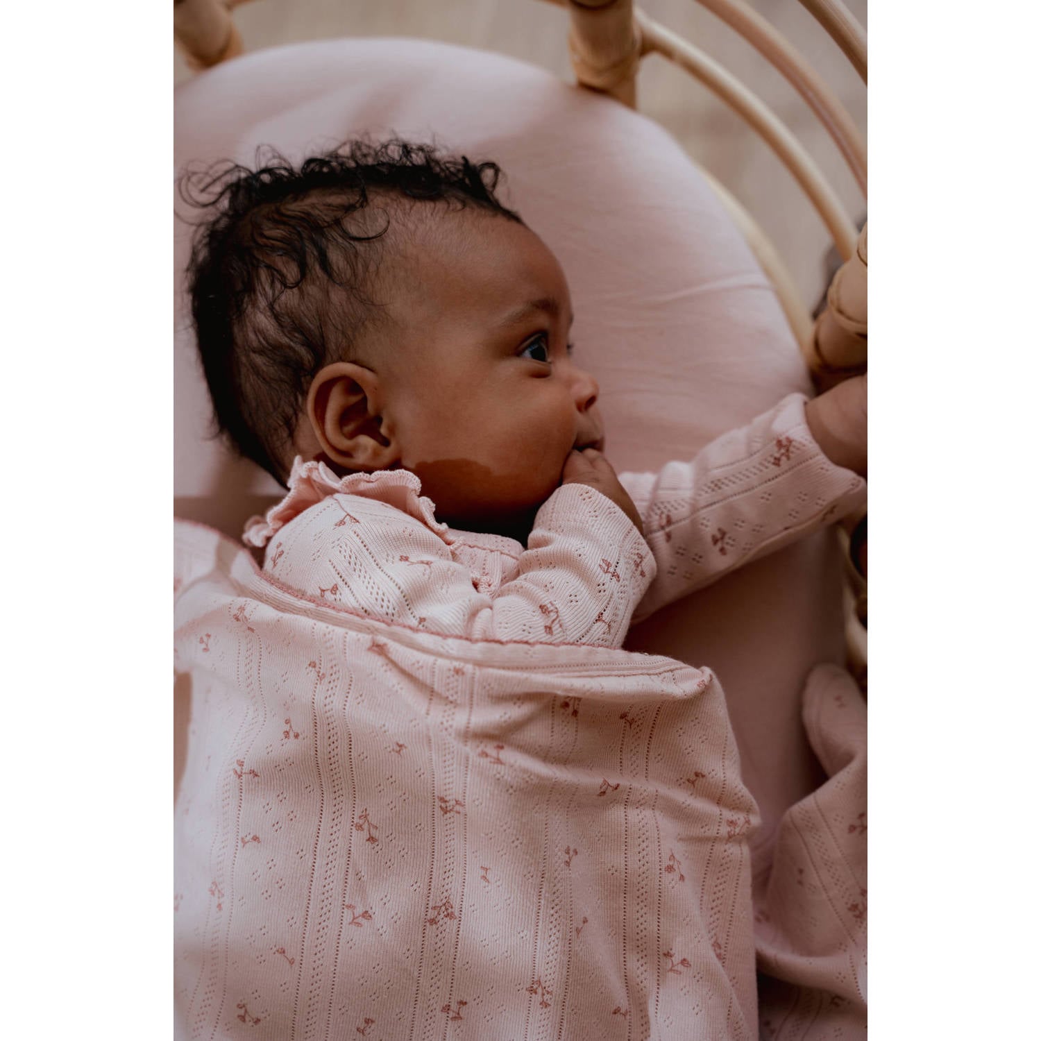 Little Dutch hoeslaken wieg Pure Blossom roze