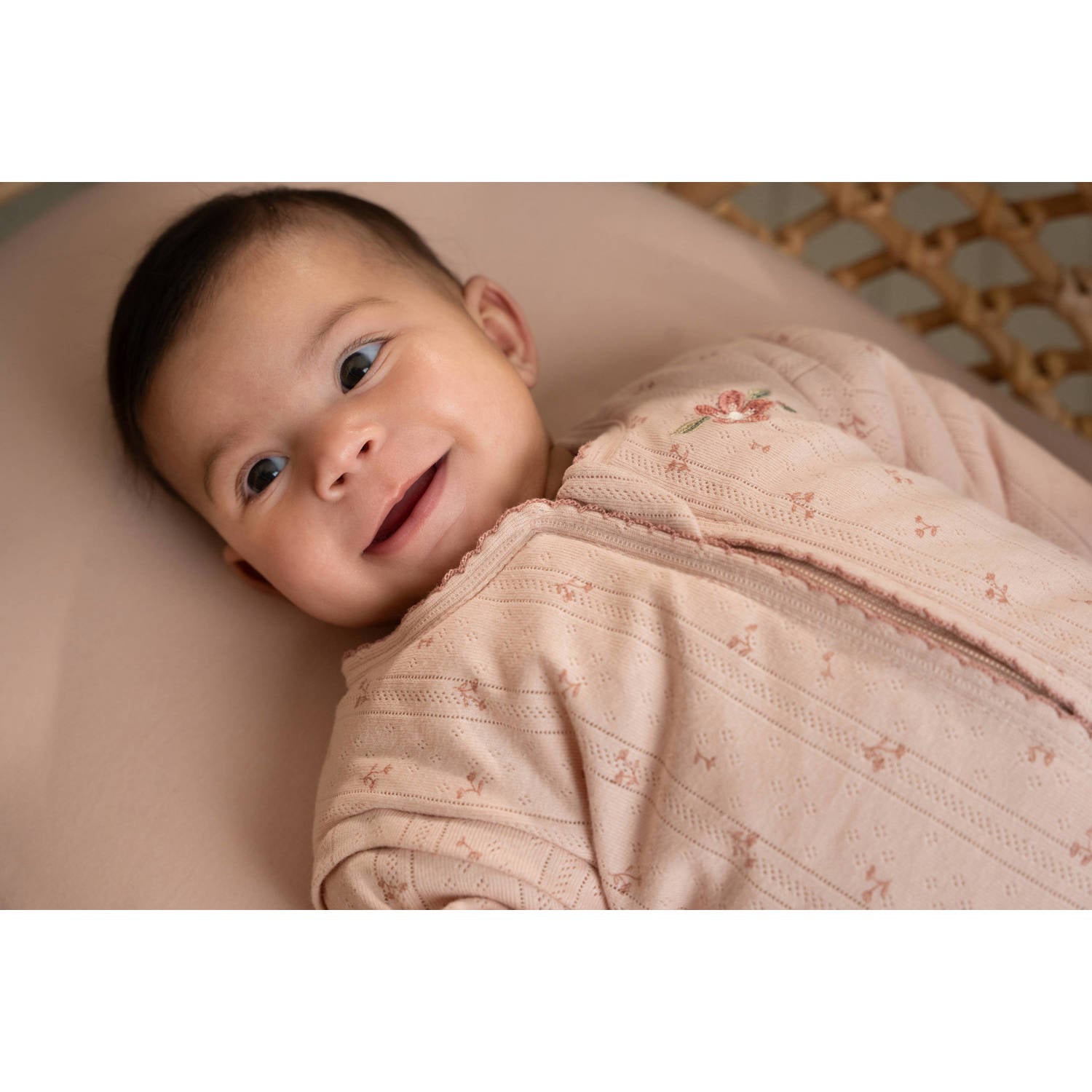 Little Dutch hoeslaken wieg Pure Blossom roze
