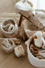 thumbnail: Little Dutch hydrofiele swaddle doek Little Goose wit/beige