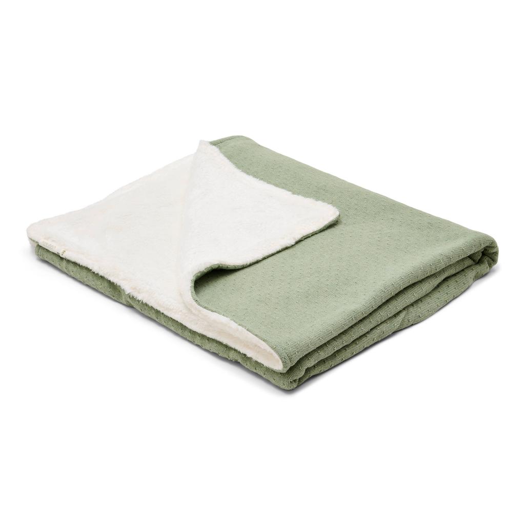 Little Dutch wiegdeken gebreid Pure Sage groen
