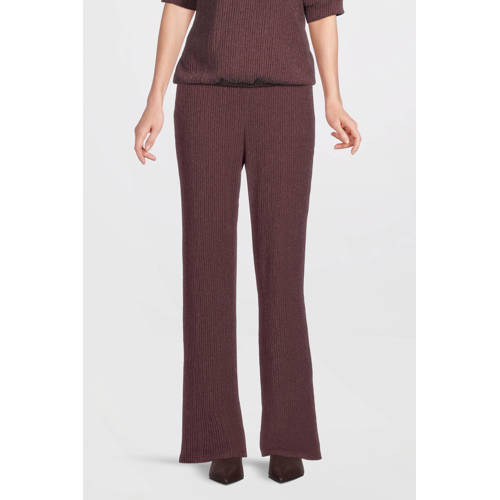 Dreamstar straight regular waist broek donkerrood afbeelding