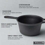 thumbnail: Blackwell  Sauspan Gietijzer / Steelpan ø 18 cm - 1.5 liter - zonder anti-aanbaklaag